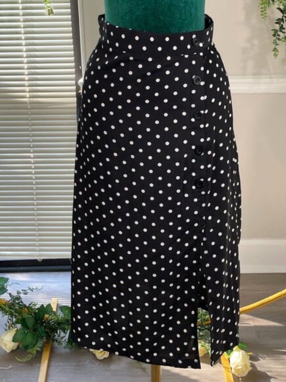 AIDEN | Polka Pot Midi Skirt